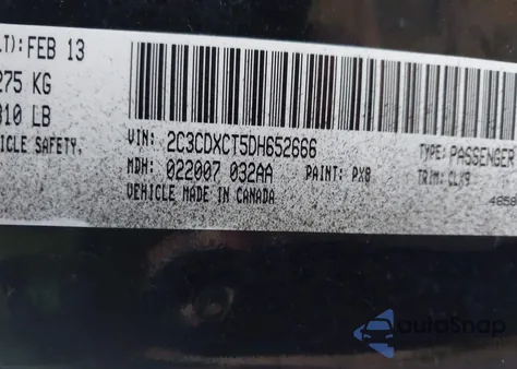 2013 Dodge Charger R/T Max z USA, uszkodzony, nr VIN 2C3CDXCT5DH652666